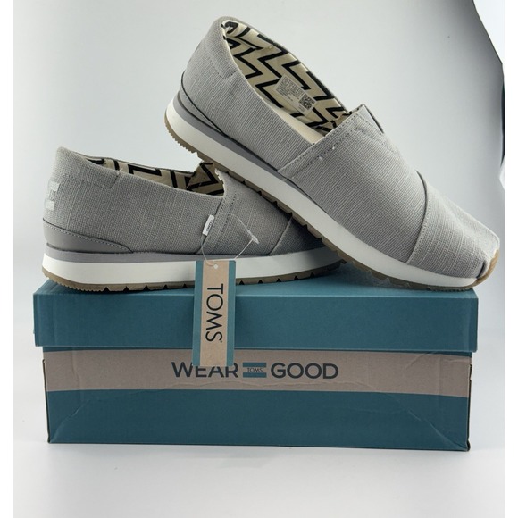 Toms Shoes - Toms Resident Plus Women's Size 10 Gray Canvas Slip In Casual Shoes New in Box